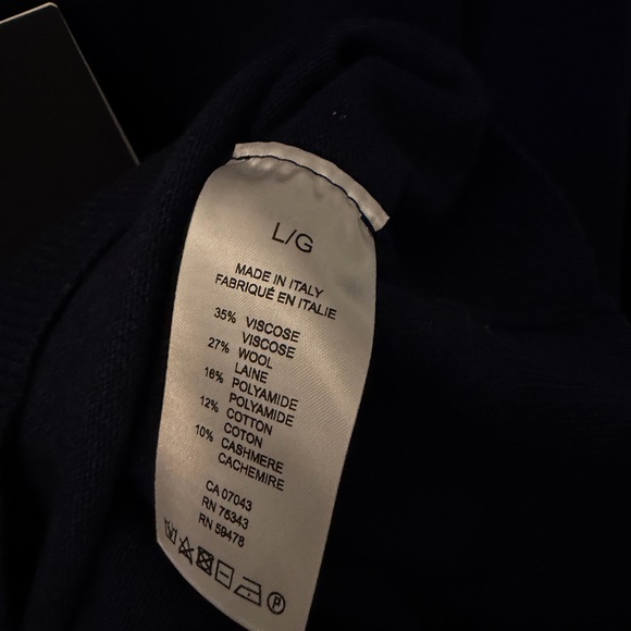 Maglificio Men's Navy Sweater. Cashmere & Wool blend - Picture 3 of 6